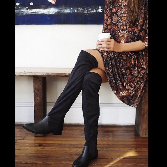Free People | Shoes | Free People Farylrobin Over Knee Slouchy Boot 7 ...